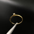 Anillo Hebra  1.95gr / T6 1/2 / Solitario Circon Blanco  Oro Amarillo&