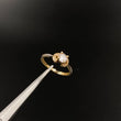 Anillo Laurel 1.95gr / T6 / Solitario Circones Blancos  Oro Amarillo&