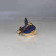 Anillo Tiburon  11.7gr / T8 3/4 Circones Blancos Azules Naranja  Dos Oros Amarillo Blanco$