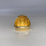 Anillo Rostro Indio  11.6gr / T10 1/4 Circones de Colores  Oro Amarillo$