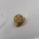 Anillo Sello Brujula  3.4gr / T8 1/2 Dos Oros Amarillo Blanco$