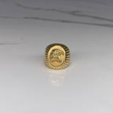 Anillo Sello Aguila  3.8gr / T9 1/2 Bordeado  Oro Amarillo$