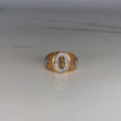 Anillo Sello Cruz 7.4gr / T10 1/4 / Circones Blancos Dos Oros Amarillo Blanco$