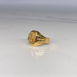 Anillo Sello Cristo 3.65gr / T8 3/4 Punteado  Oro Blanco$