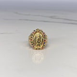 Anillo Virgen Milagrosa 7.7gr / T11 1/4 / Circones de Colores Oro Amarillo$