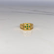 Anillo Sello Cruz 6.5gr / T10 1/4 / Circones Blancos Verdes Oro Amarillo$