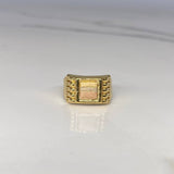 Anillo Sello  2.75gr / T10 1/4 Relieve  Tres Oros$