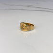 Anillo Sello Ancla  3.45gr / T12 1/4 Circones Blancos  Dos Oros Amarillo Blanco$