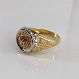 Anillo WW 6gr / T9 1/2 / Circones Blancos  Tres Oros$