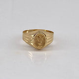 Anillo Sello Divino Niño  1.65gr / T5 1/4 / Relieve  Oro Amarillo$