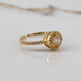 Anillo Halo  2.65gr / T6 1/2 / Oro Amarillo$.