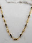 Cadena Rustica  13.6gr / 60cm / 4.25mm Barril Tribal Cauchos  Oro Amarillo$