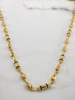 Cadena Rustica  14.2gr / 60cm / 4.1mm Barril Tribal Cauchos  Oro Amarillo$