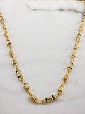 Cadena Rustica  14.2gr / 60cm / 4.1mm Barril Tribal Cauchos  Oro Amarillo$