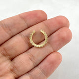 Piercing Aro Simulador 1gr / 1.4cm / Circones Blancos Oro Amarillo (Joya)