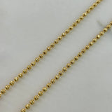 Cadena Militar  11.95gr / 55cm / Bola 1.9mm Diamnatada  Oro Amarillo +3 &