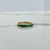 Anillo Banda  2.5gr / T 8 / Solitario 1 Qt Esmeralda  Oro Amarillo (Joya)$