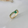 Anillo Trenza Linea  2.55gr / T8 1/4 / 50 Pts Esmeralda  Oro Amarillo (Joya)$