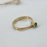 Anillo Lineas  2.35gr / T6 1/4 / Solitario 18 Pts Esmeralda  Oro Amarillo (Joya)$