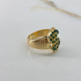 Anillo Signo Dollar 12.95gr / T10 1/2 / 76 Pts Esmeralda  Oro Amarillo (Joya)$