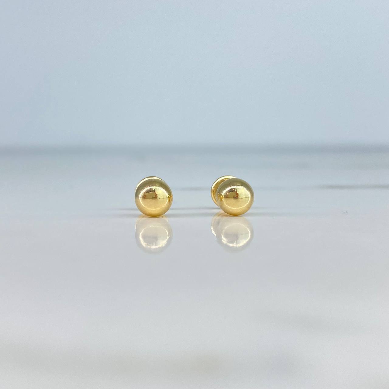 Topos Bola Lisa 0.6gr / 6mm Oro Amarillo$