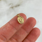 Dije Letra U 0.5gr / 1.8cm / Troquelada Oro Amarillo