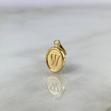 Dije Letra W 0.5gr / 1.8cm / Troquelada Oro Amarillo