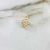 Piercing Garra Mariposa 1.3gr / 1.5cm / Circones Blancos Oro Amarillo (Joya)