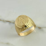 Anillo Virgen Milagros  3.8gr / T11 1/2 / Liso  Oro Amarillo $