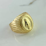 Anillo Virgen Milagros  3.8gr / T11 1/2 / Liso  Oro Amarillo $