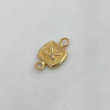 Herraje Marco Letra K  0.35gr / 1.5cm / Liso  Oro Amarillo $