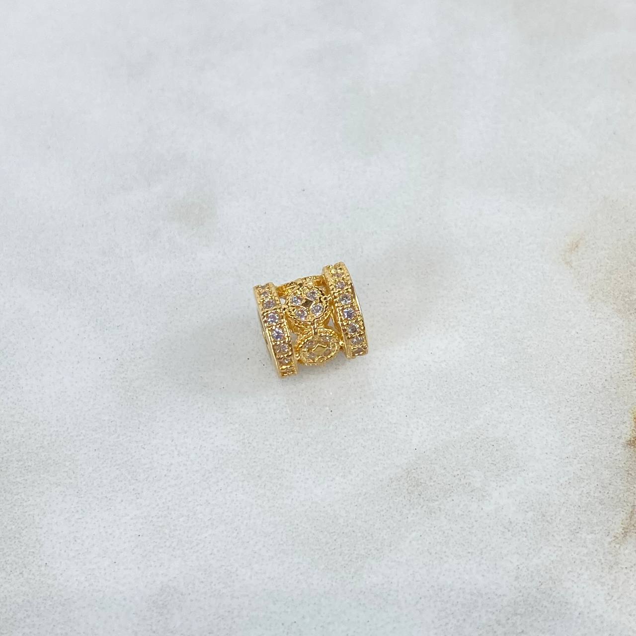 Herraje Aro Tempo Estelar 1.85gr / 0.7cm / 8mm Circones Blancos Oro Amarillo ©