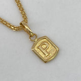 Dije Marco Letra P 0.35gr / 1.5cm / Liso  Oro Amarillo $