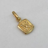 Dije Marco Letra W 0.35gr / 1.5cm / Liso  Oro Amarillo $