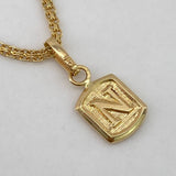 Dije Marco Letra N 0.35gr / 1.5cm / Liso  Oro Amarillo $