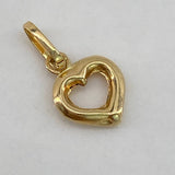 Dije Silueta Corazon  0.45gr / 1.5cm / Liso  Oro Amarillo $