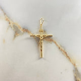 Dije Cruz Cristo 1.8gr / 5cm / Liso Oro Amarillo $