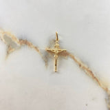 Dije Cruz Cristo 0.8gr / 3cm / Liso Oro Amarillo $