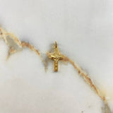 Dije Cruz Cristo  0.75gr / 2.5cm / San Benito  Oro Amarillo &