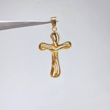 Dije Cruz Cristo  4.7gr / 5cm / Abstracto  Oro Amarillo &