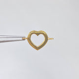 Herraje Silueta Corazon  1gr / 1.5cm-Liso  Oro Amarillo &