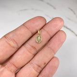 Dije Virgen Milagrosa 0.65gr / 1.5cm / Macizo Oro Amarillo &