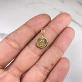 Dije Medalla Virgen Milagrosa 0.6gr / 2cm / Troquelado Oro Amarillo &