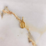 Dije Virgen Milagrosa 0.5gr / 1.5cm / Troquelado Oro Amarillo &