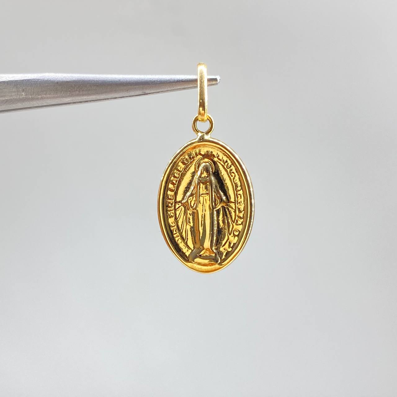 Dije Virgen Milagrosa 1.3gr / 2.5cm / Troquelado Oro Amarillo &