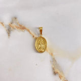 Dije Virgen Milagrosa 1.25gr / 2.5cm / Troquelado Oro Amarillo &