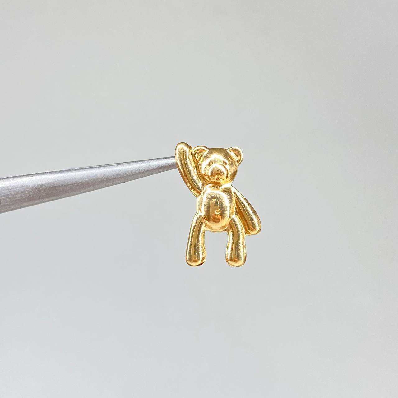 Dije Oso 0.75gr / 1.5cm / Liso Soplado Oro Amarillo &