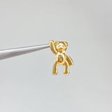 Dije Oso 0.8gr / 1.5cm / Liso Soplado Oro Amarillo $