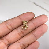 Dije Oso 0.8gr / 1.5cm / Liso Soplado Oro Amarillo $