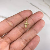 Dije Cruz Cristo  0.55gr / 1.5cm / Bordes Relieve  Oro Amarillo &